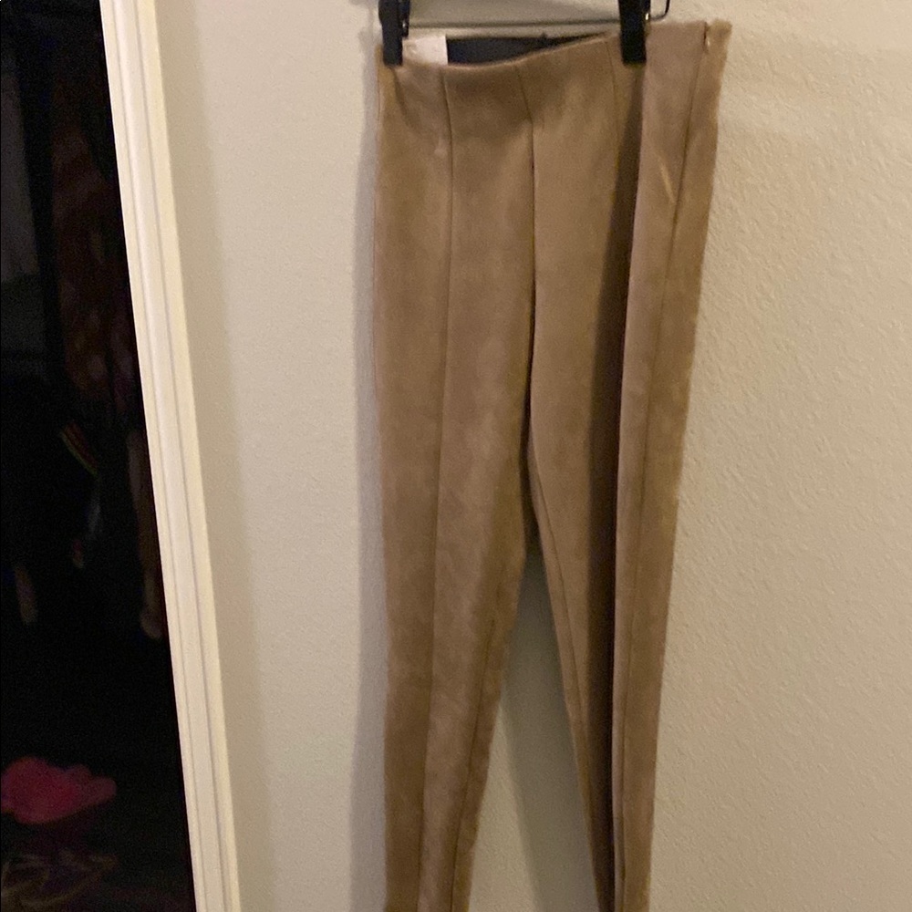 Zara Olive Suede Trousers